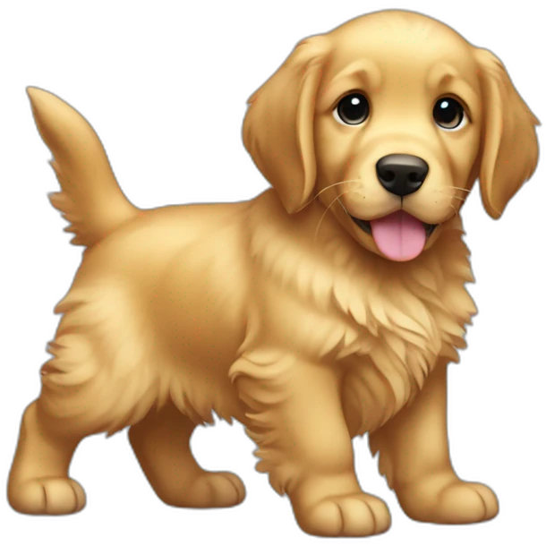 Golden Retriever puppy full body emoji