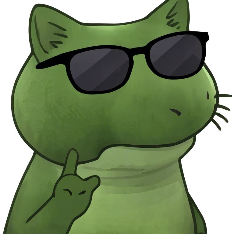 Cat with sunglasses emoji