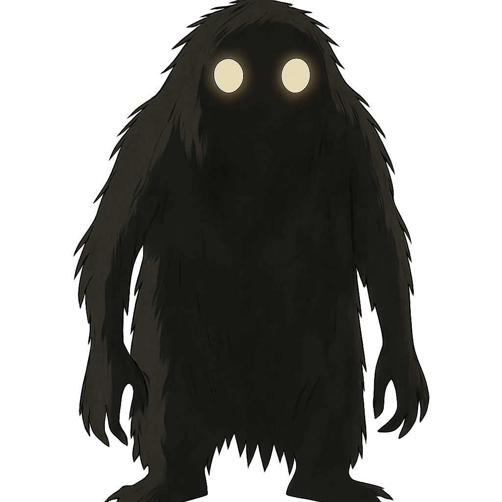 mysterious shadowy monster with glowing eyes emoji