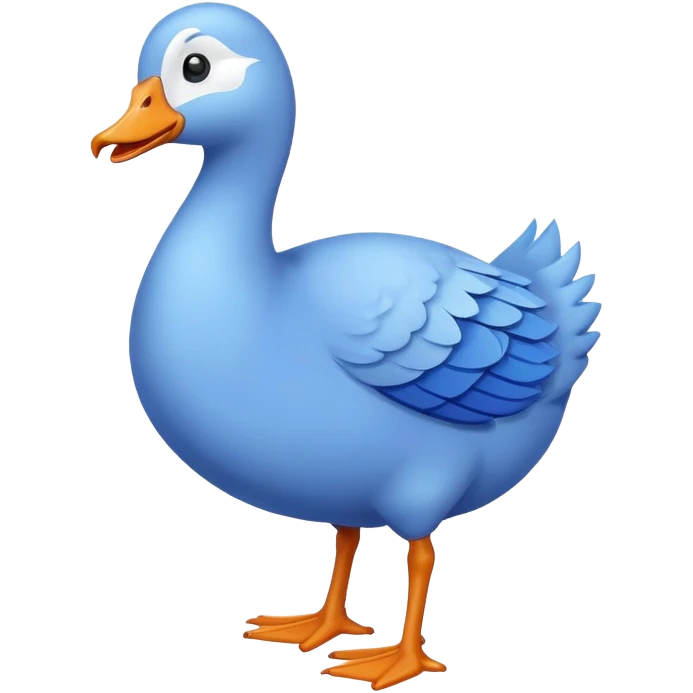 Blue silly Goose  emoji