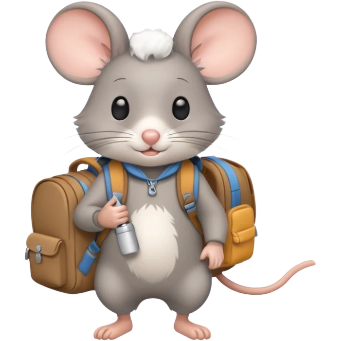 sweet mice with backpack emoji