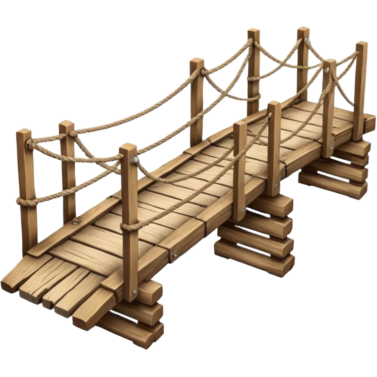bridge made off rope and wood side view emoji