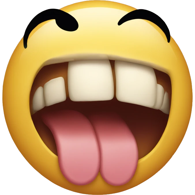 Sticking out tongue emoji