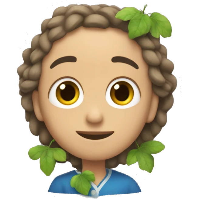 Un corazon hecho de hojas emoji
