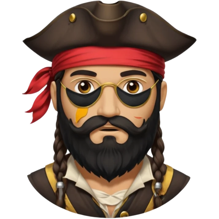 Pirate with very Long bigger Beard. emoji