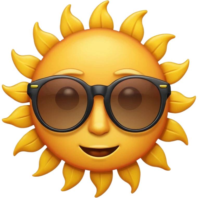cool sun with glasses emoji