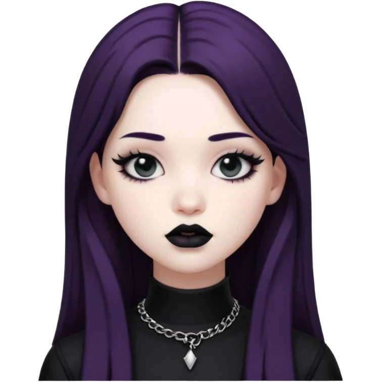 realistic 3d soft blackpink goth  emoji