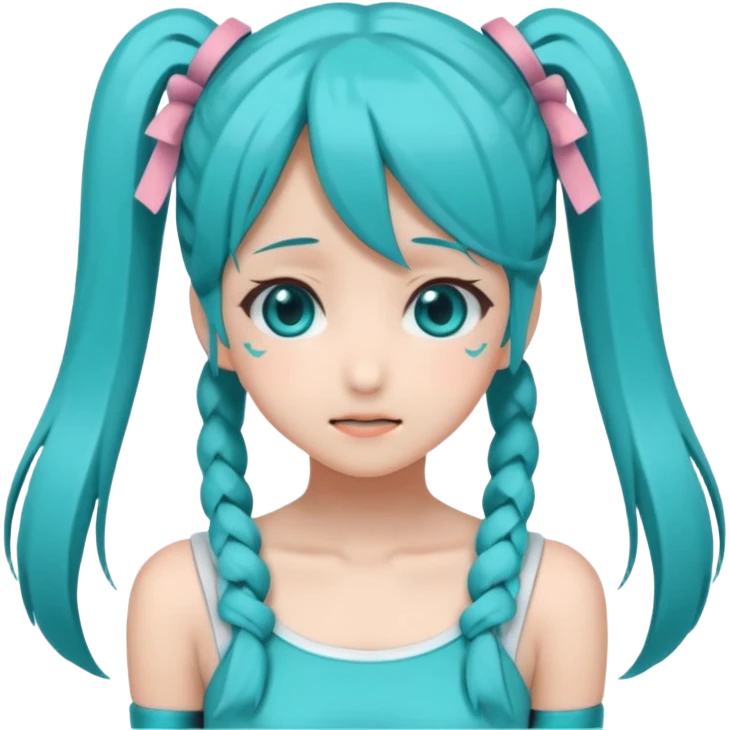 Hatsune Miku  embarrassed twintail emoji