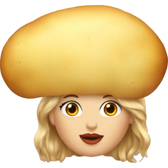Taylor swift with a potato on her head emoji