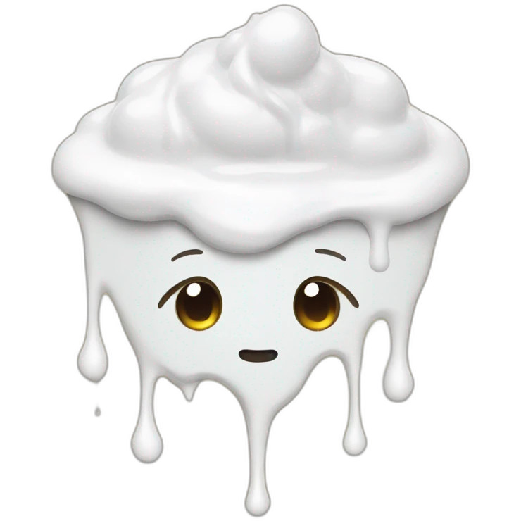 Dripping yogurt emoji face emoji