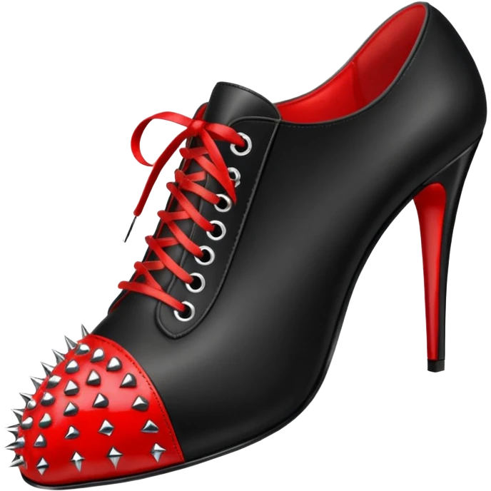  black show red bottoms men with the spikes with no mann just shoe emoji