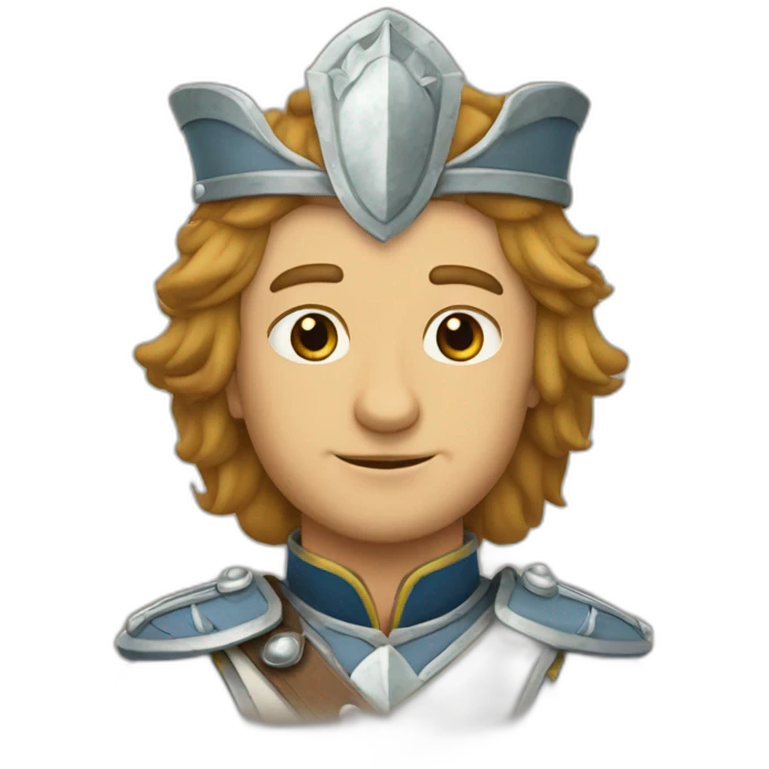 un chevalier à dois d'ours emoji