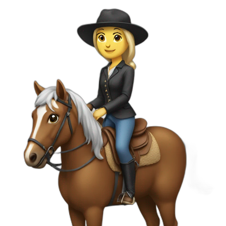 femme sur un cheval emoji