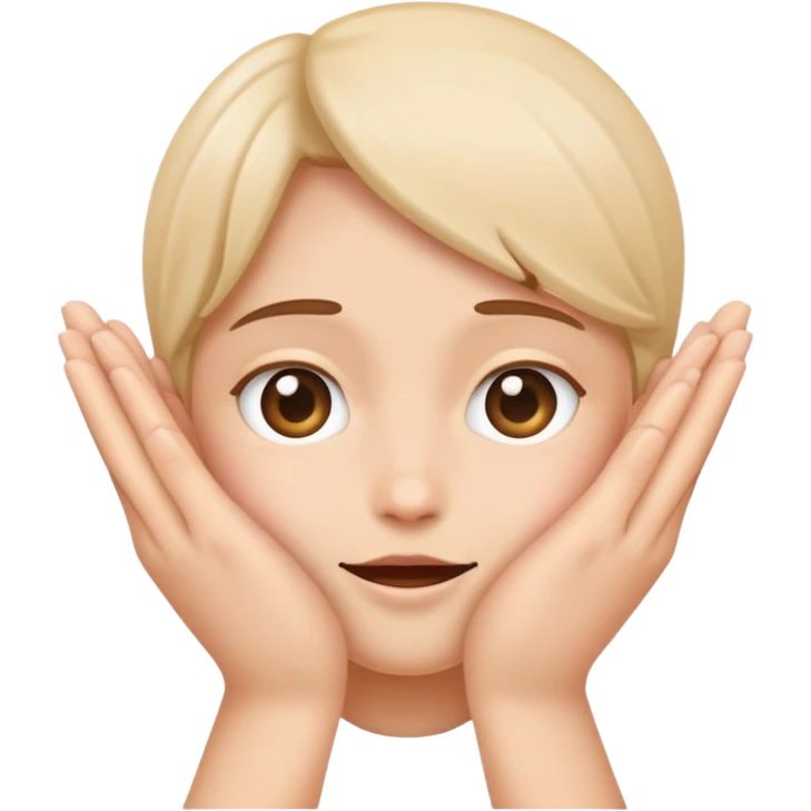 face peeking through hands, playful expression emoji