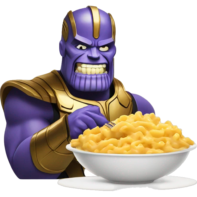 thanos eating mac and cheese emoji