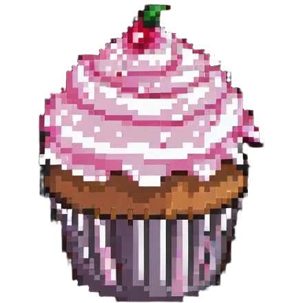 cupcake with pink icing emoji