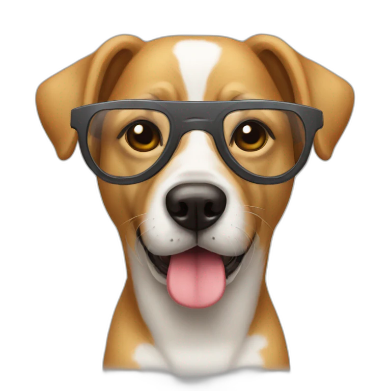 Chien avec lunette  emoji