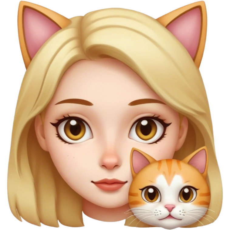 necesito una niña con cara de gato  emoji