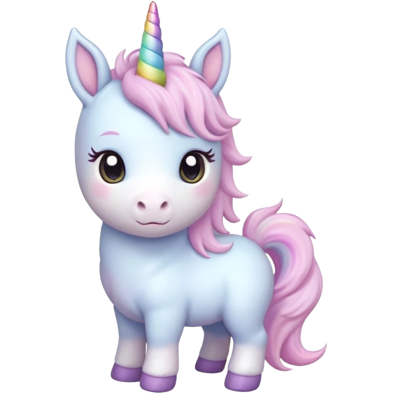baby unicorn, chibi full body emoji