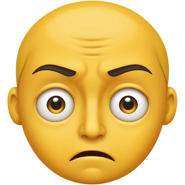 small yellow face with extremely exaggerated wronged expression emoji