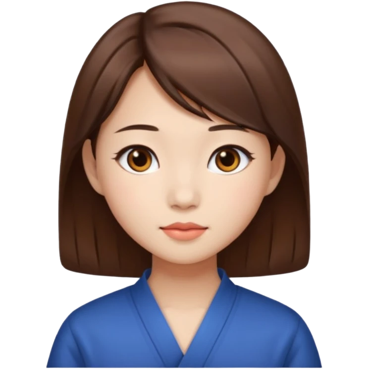 A chinese girl with brown hair emoji