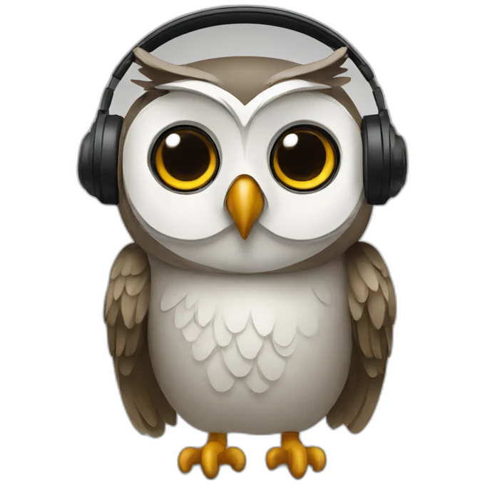 owl-with-headset-and-mic emoji