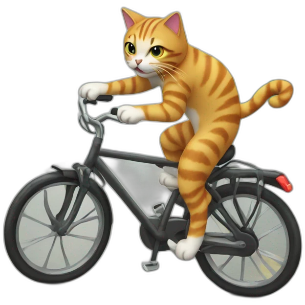 Cat raiding bike emoji