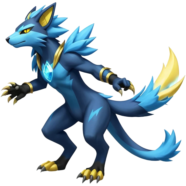 Shiny Epic Badass Manectric-Luxray-Zeraora-hybrid (Full body) emoji