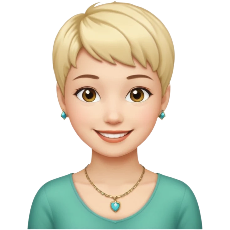 Girl with pixie cut emoji