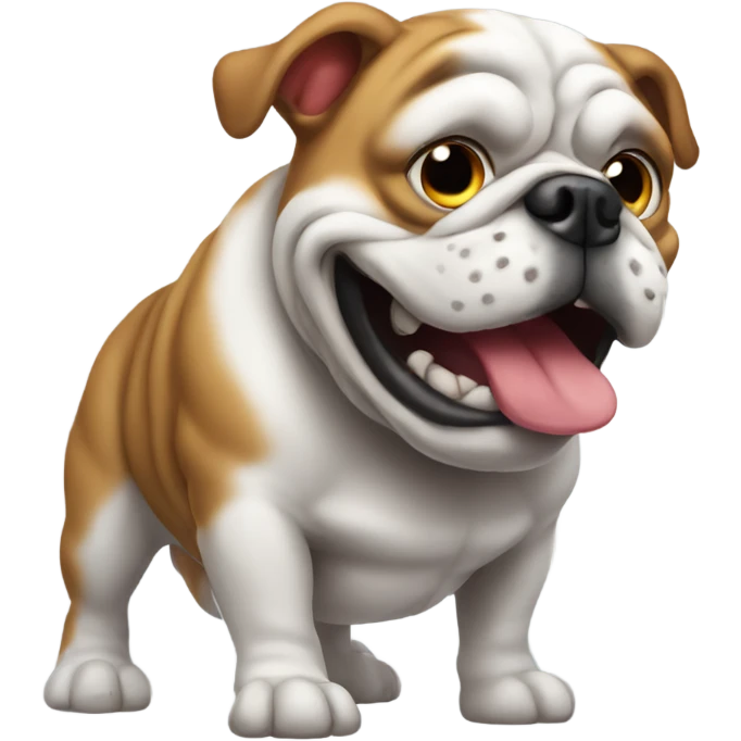 Bulldog fart emoji