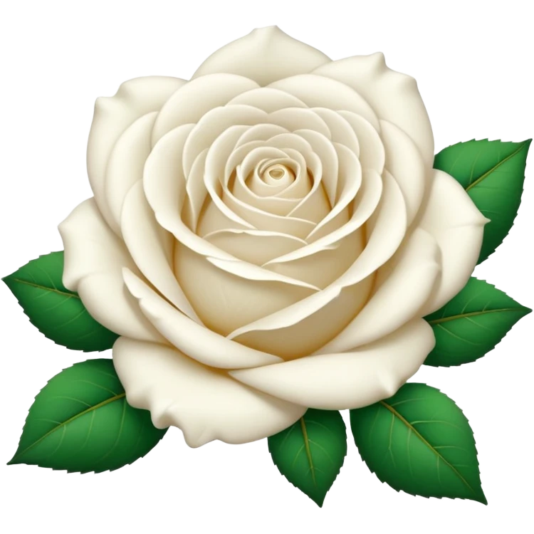 white rose, no green leaves emoji
