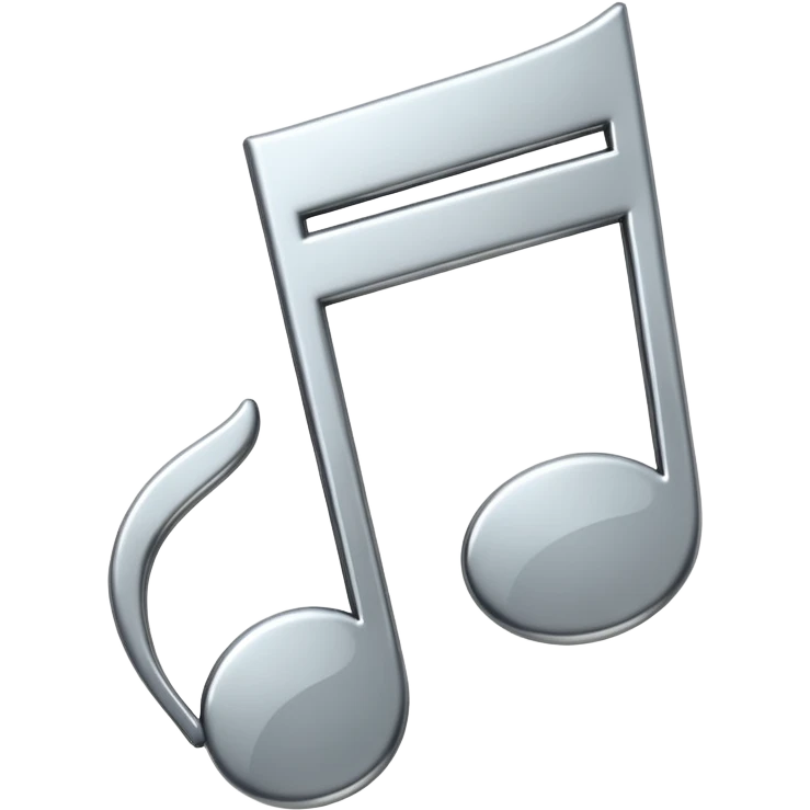 mac os music note metal skeuomorphic  emoji