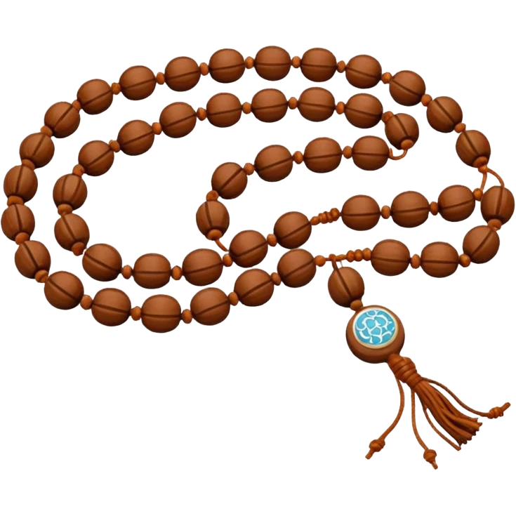 Prayer Beads Rudraksha white  emoji