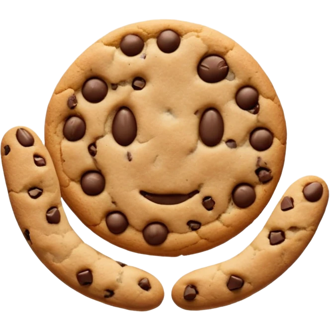 Two middle fingers inside the cookie emoji