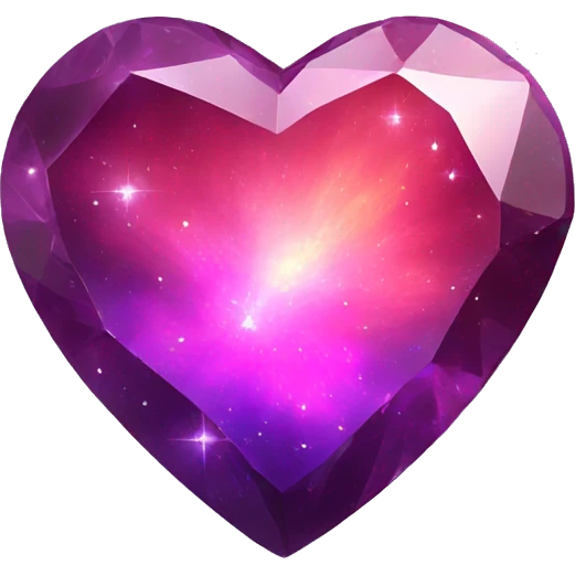 Nebula Gemstone Crystal Heart emoji