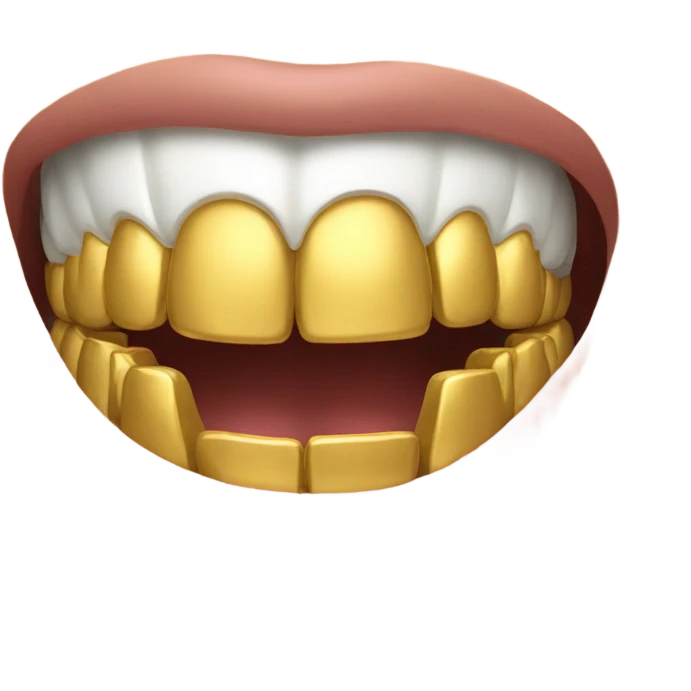 Gold teeth  emoji