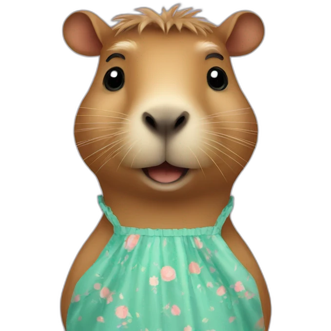 Capybara in a dress emoji