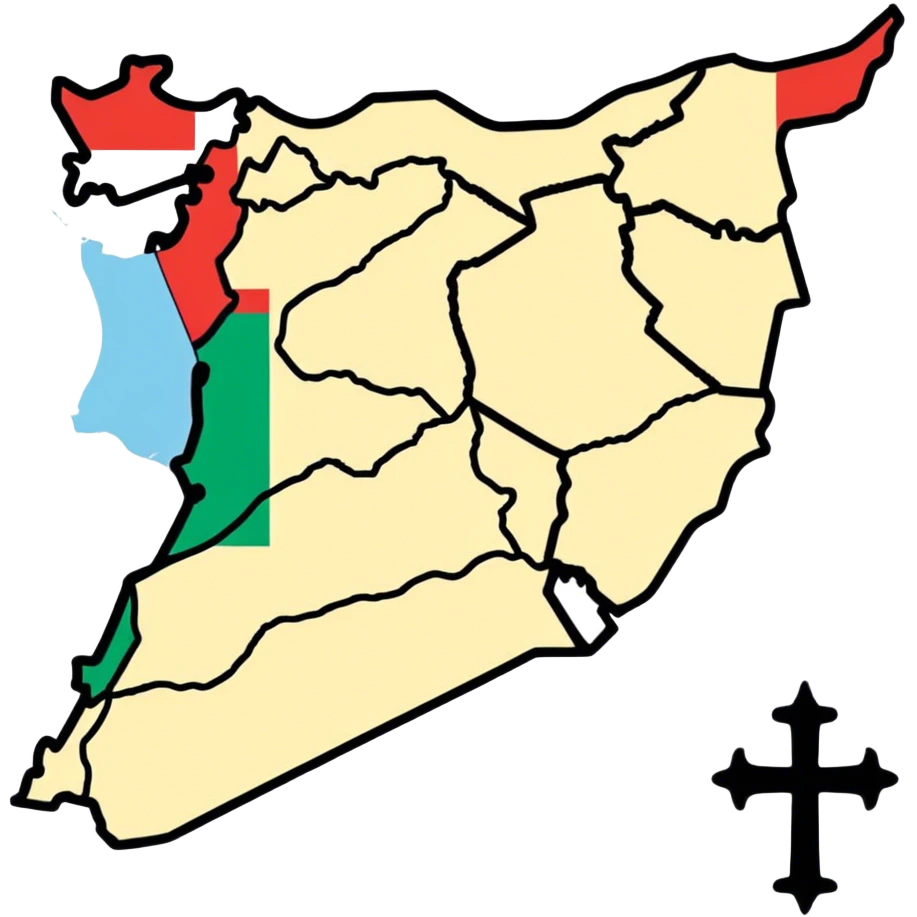 Map of Lebanon and Syria emoji