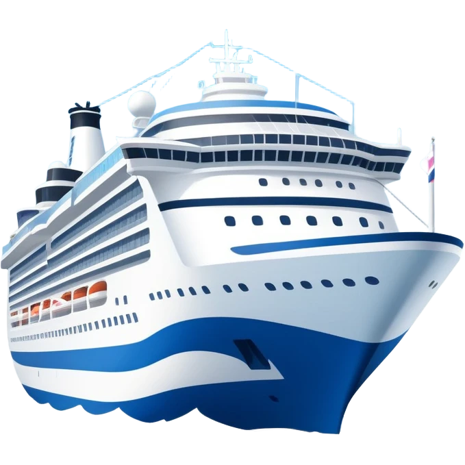 Cruise ship with Finnish flags hanging like a banner  emoji