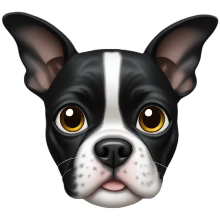 Black boston terrier emoji