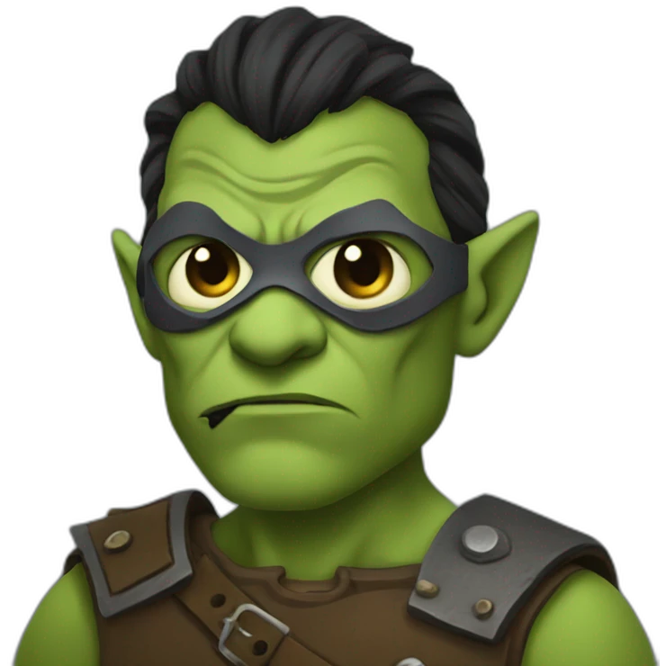 Half orc with an eye patch emoji