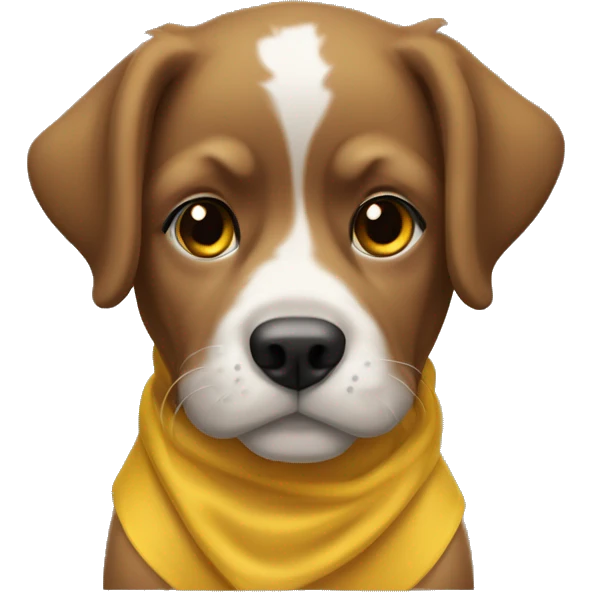 Cachorro com rosto amarelo com cabelo de tubarões  emoji