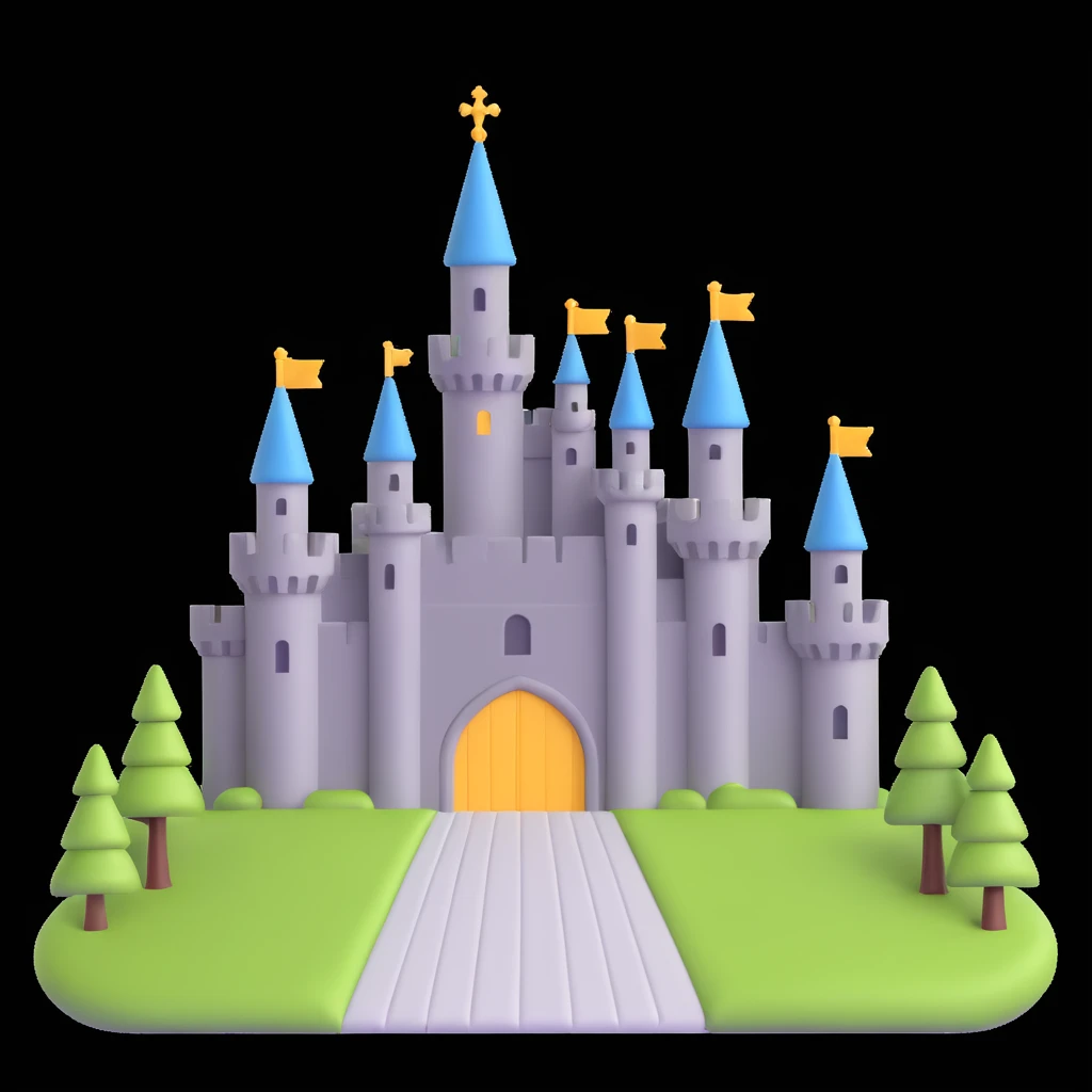 king and queen, castle background emoji