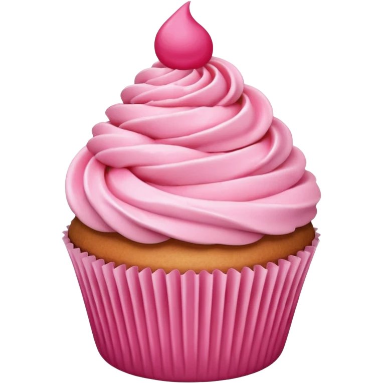 Cupcake with pink icing emoji
