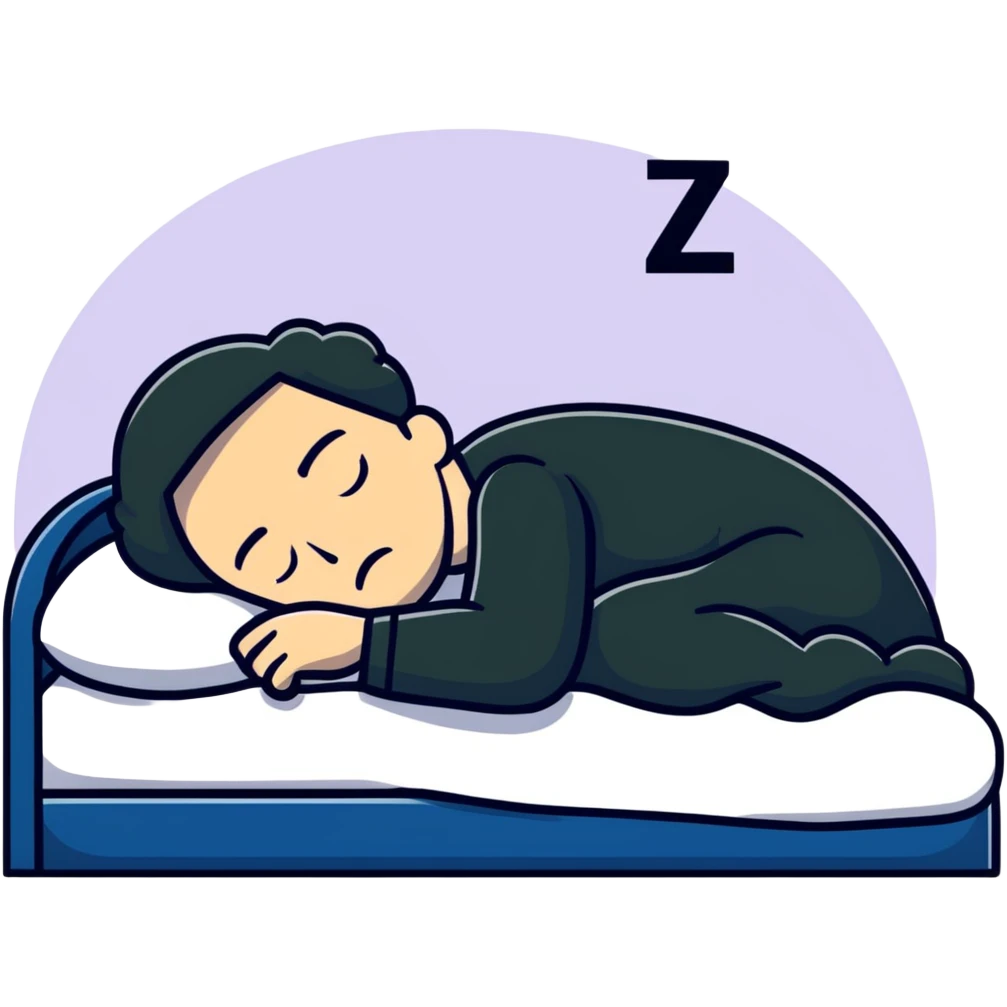 sleeping man with ZZZ symbols emoji
