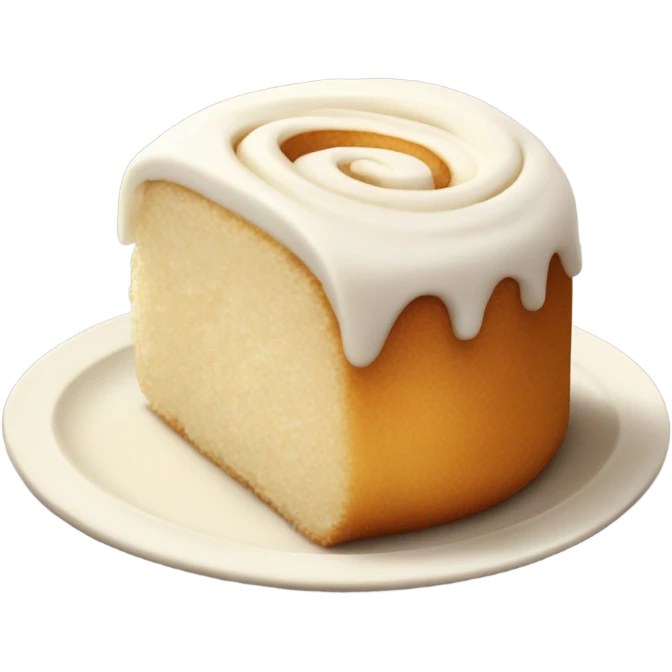 white cream roll cake emoji