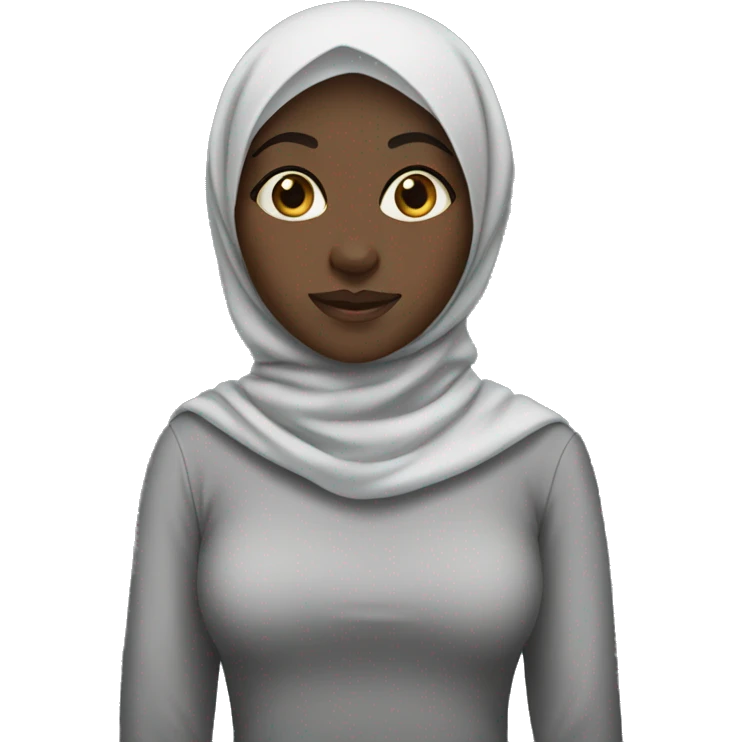 Black girl in hijab emoji