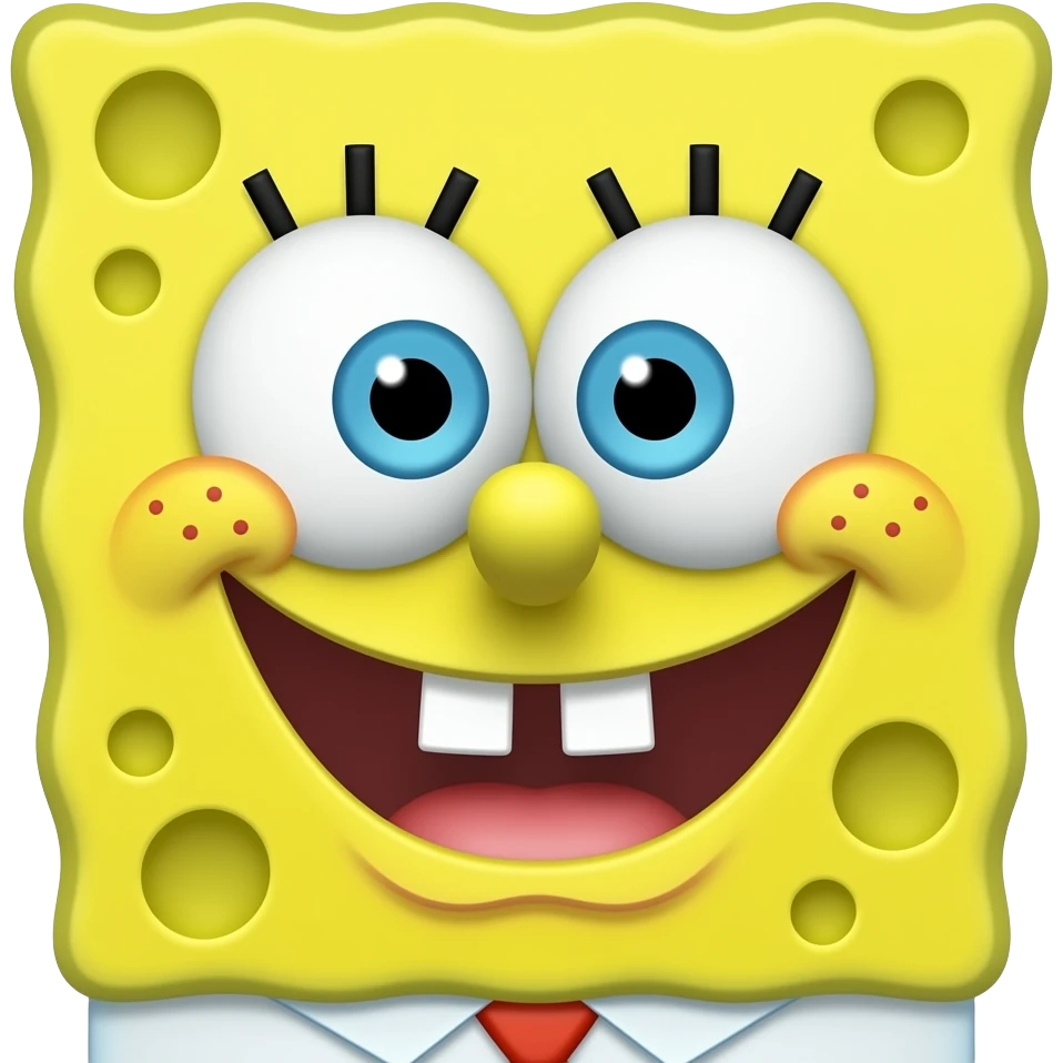 spongebob 3d face emoji