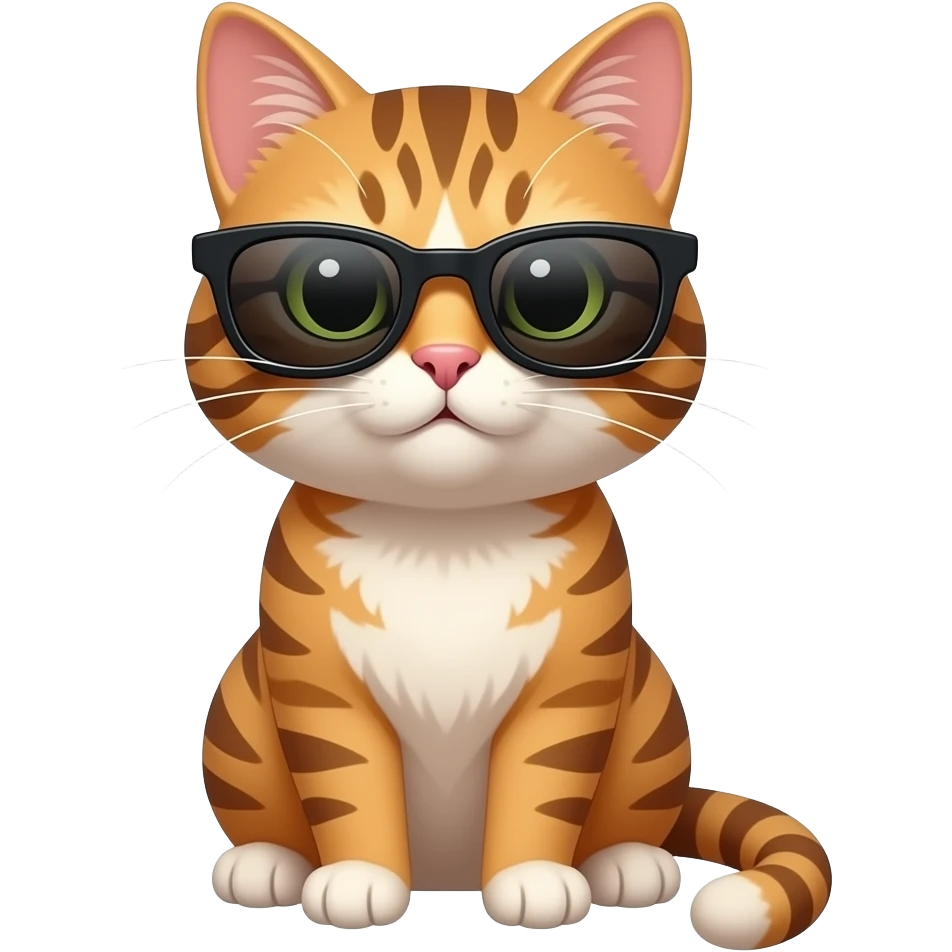 Cat wearing sunglasses emoji