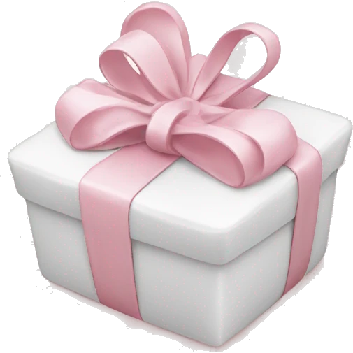 Light pink Christmas gifts under a white Christmas tree  emoji